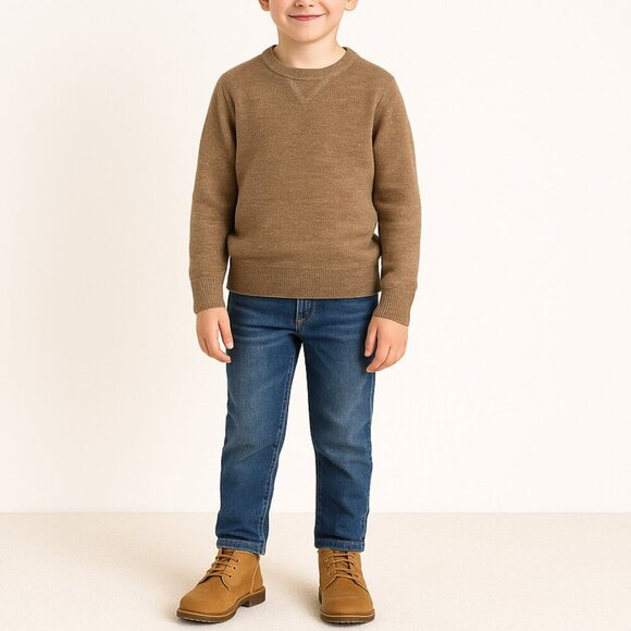 GAP Kids Brown Marled Crewneck Pullover Sweater Size L (10-11 Years) - Picture 1 of 7